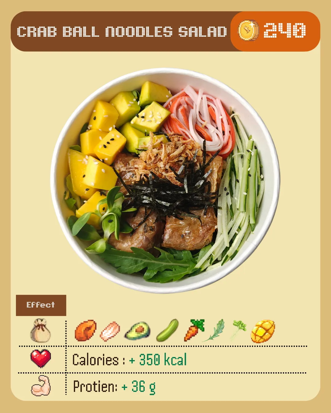 Crab Ball Noodles Salad